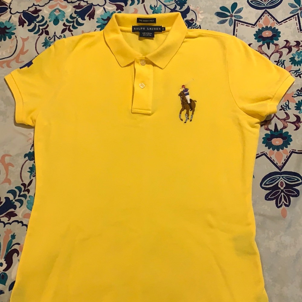 Yellow polo shirt